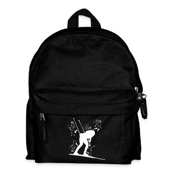 Biathlet Nordische Kombination Biathlon - Kinder Rucksack - Schwarz - Vorne
