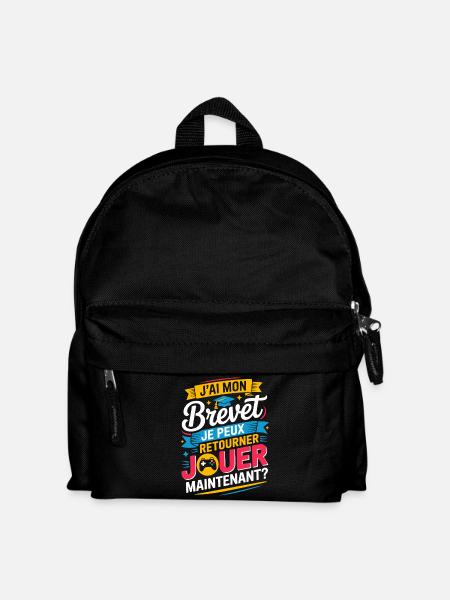 J’ai Mon Brevet Je Peux Retourner Jouer Gamer - Sac à dos Enfant - noir