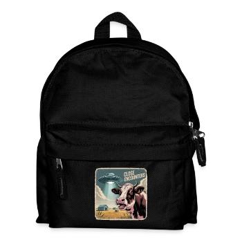 Rencontre extraterrestre avec une vache et un OVNI - Sac à dos Enfant - noir - Devant