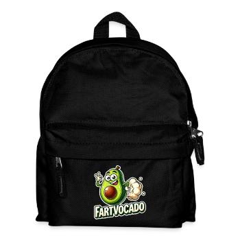 Lustige Avocado Furzen Pupsen Fartvocado - Kinder Rucksack - Schwarz - Vorne