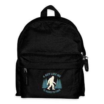 Lustiger Bigfoot Ein Kerl Wie Ich Ist Schwer Zu Einem Wald Zu Finde - Kinder Rucksack - Schwarz - Vorne