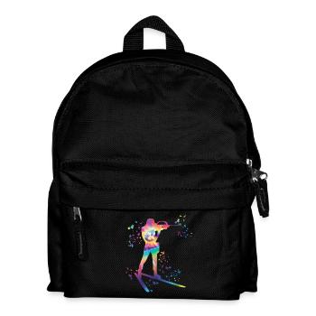Biathlet Nordische Kombination Biathlon - Kinder Rucksack - Schwarz - Vorne