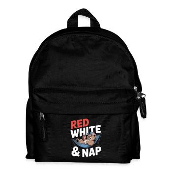 4th of July Dad: Red White & Nap - Kids' Backpack - black - Front