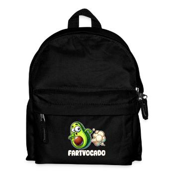 Lustige Avocado Furzen Pupsen Fartvocado - Kinder Rucksack - Schwarz - Vorne