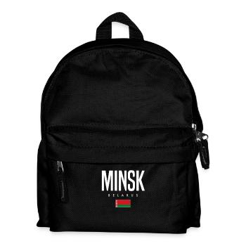 Minsk Belarus Weißrussland - Kinder Rucksack - Schwarz - Vorne