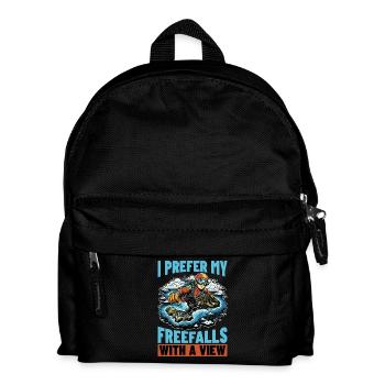 Skydiving I Prefer My Freefalls With Parachuting - Kinder Rucksack - Schwarz - Vorne