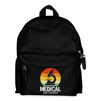 Medizinischer Laborwissenschaftler Retro Med Laborwissenschaftler - Kinder Rucksack - Schwarz - Vorne