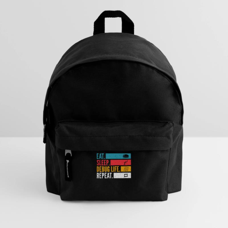 Eat Sleep Debug Repeat Developer Shirt Kids' Backpack