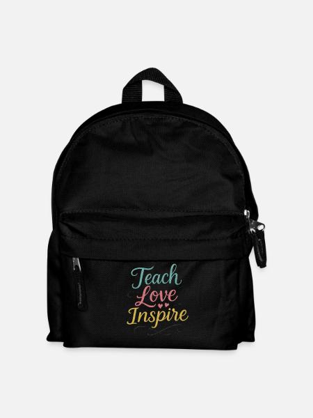 Lehren Lieben Inspirieren Schule Design - Kinder Rucksack - Schwarz