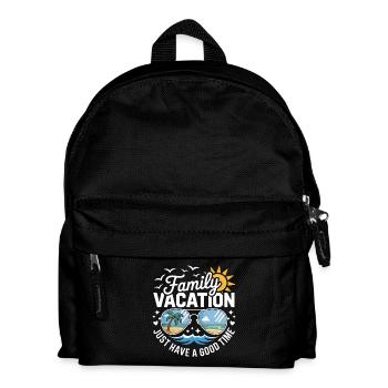 Lustiger Familien Urlaub Spruch - Kinder Rucksack - Schwarz - Vorne