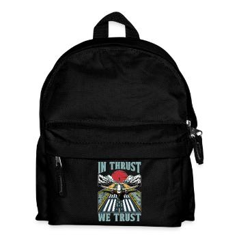 Flight Instructor In Thrust We Trust Pilot School - Kids' Backpack - black - Front
