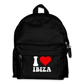 I Love Ibiza Party Urlaub - Kinder Rucksack - Schwarz - Vorne
