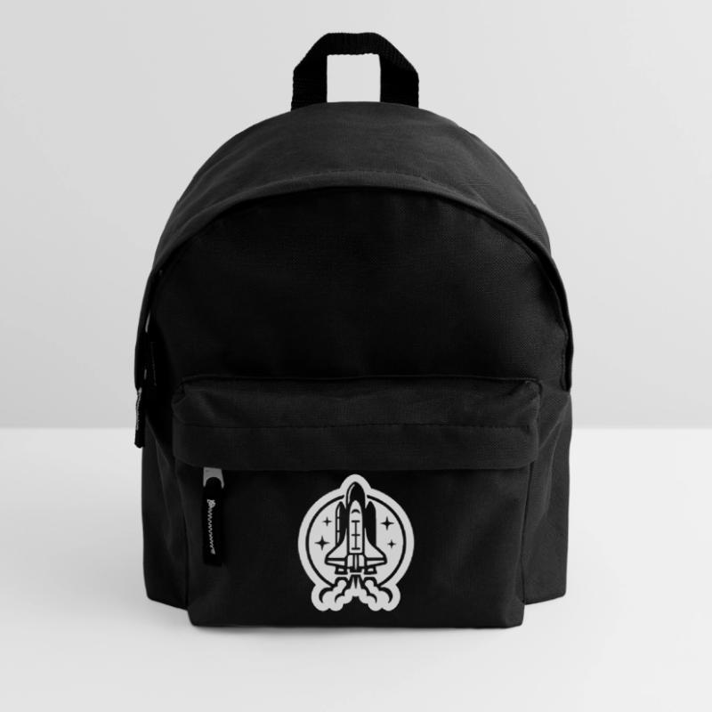 Space shuttle launch logo icon. Take off. rocket Kids' Backpack