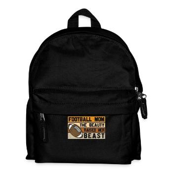 Football Mom Beauty and Beast Theme - Kids' Backpack - black - Front