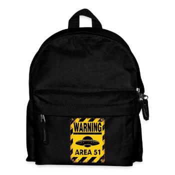 Area 51 UFO Warning – Enter at Your Own Risk - Kids' Backpack - black - Front