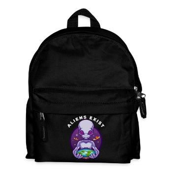 Alien Holding Earth - Kids' Backpack - black - Front