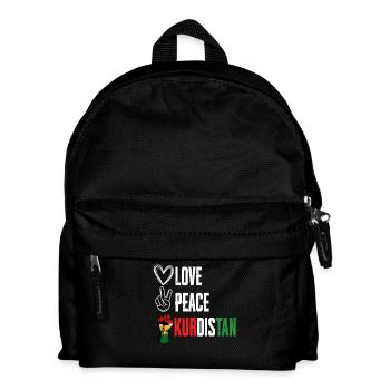Kurde Kurden Love Peace Kurdistan - Kinder Rucksack - Schwarz - Vorne