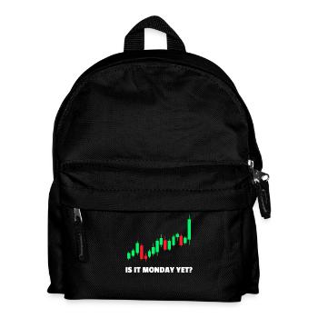 Is it monday yet? Aktienmarkt Börse Trader - Kinder Rucksack - Schwarz - Vorne