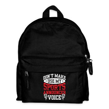 Annonceur sportif drôle - Sac à dos Enfant - noir - Devant