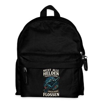 Nicht Alle Helden Tragen Capes Flossen Taucher - Kinder Rucksack - Schwarz - Vorne