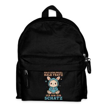 Half Rascal Half Grimace Sweetheart Bunny Bunny - Kids' Backpack - black - Front