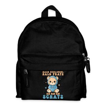 Half Rascal Half Grimace Sweetheart Bear Bear - Kids' Backpack - black - Front