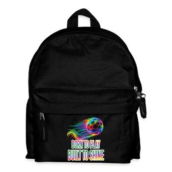 Ballon de Foot - Neon Arc-en-Ciel Football Sport - Sac à dos Enfant - noir - Devant