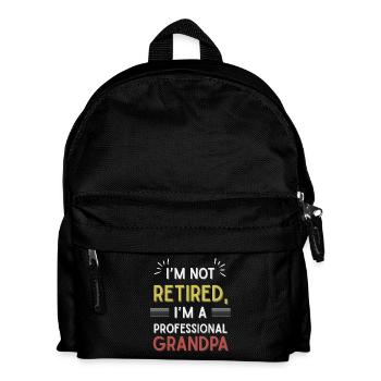 Lustiger Großvater Spruch Opa Ruhestand - Kinder Rucksack - Schwarz - Vorne