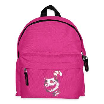 Psycho Katze Design – verrückter Grinsekatze Look - Kinder Rucksack - Fuchsia - Vorne