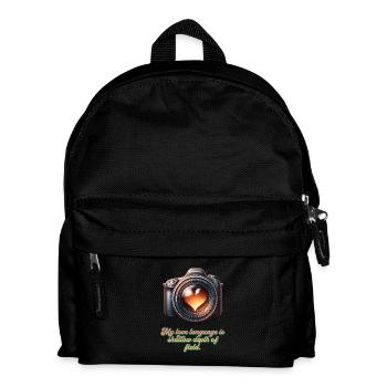 Declaration of love in blur - Kids' Backpack - black - Front