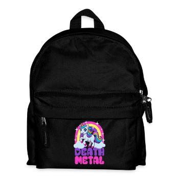 Unicorn Death Metal - Heavy Metal - Spruch - Kids' Backpack - black - Front