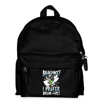 Du breakdance ? Je préfère le petit déjeuner - Sac à dos Enfant - noir - Devant