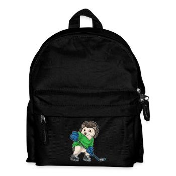 Hedgehog Hockey Hockey Stick - Kids' Backpack - black - Front