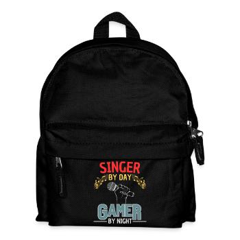 Zocker & Sänger Gaming Gesangverein - Kinder Rucksack - Schwarz - Vorne