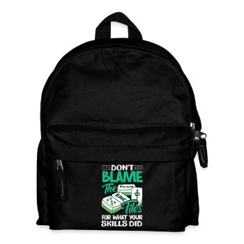 Mahjong Gamer Mah-Jongg Lustiges Kartenspiel - Kinder Rucksack - Schwarz - Vorne
