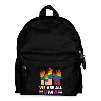 Nous sommes tous des humains Mains diverses Arc-en-ciel - Sac à dos Enfant - noir - Devant