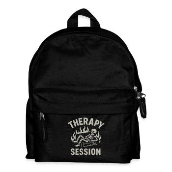 Therapiestunde Skelett – Alles brennt trotzdem - Kinder Rucksack - Schwarz - Vorne
