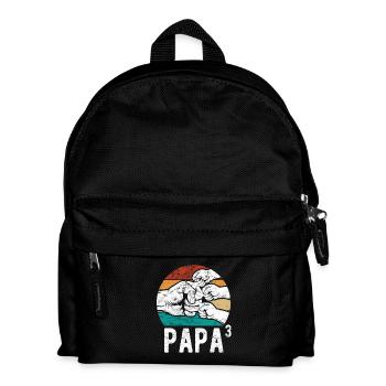 Père de trois enfants - Équipe - Famille - Sac à dos Enfant - noir - Devant