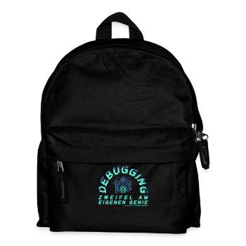 Debugging; Zweifel am eigenen Genie - Kinder Rucksack - Schwarz - Vorne