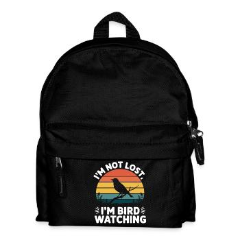 Bird Watching – Funny Nature Lover Design - Kids' Backpack - black - Front