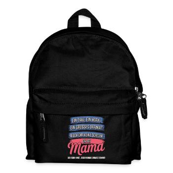 There's Mom – Heroine in the Rhyme Chaos - Kids' Backpack - black - Front