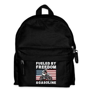 Dirt Bike Drapeau Américain Motocross Biker USA - Sac à dos Enfant - noir - Devant