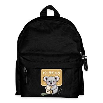 Kawaii Koala Trinkt Vanille Milch Niedliches Tier - Kinder Rucksack - Schwarz - Vorne