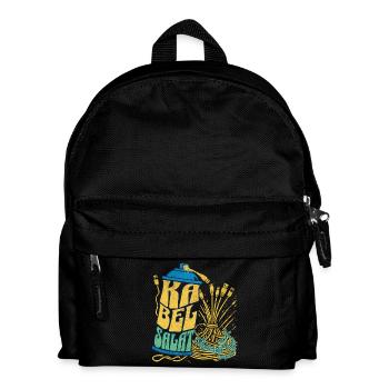 Cable clutter as an artistic skill - Kids' Backpack - black - Front