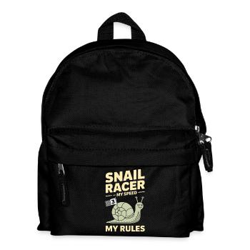Snail Racing -enthusiast Slow And Steady Racer - Kinder Rucksack - Schwarz - Vorne