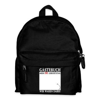 Gästebuch zum 50 Geburtstag - Wir waren dabei! - Kinder Rucksack - Schwarz - Vorne