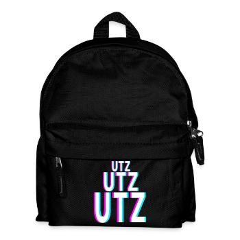 UTZ UTZ UTZ Techno EDM Musik Raver Festival - Kinder Rucksack - Schwarz - Vorne