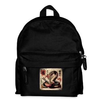 Ramen Schlange Japan Grunge Poster Style - Kinder Rucksack - Schwarz - Vorne