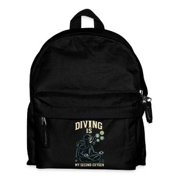 La plongée est mon deuxième plongeur océanique à oxygène - Sac à dos Enfant - noir - Devant