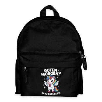 Bonjour? Glace très mince ! Licorne drôle - Sac à dos Enfant - noir - Devant